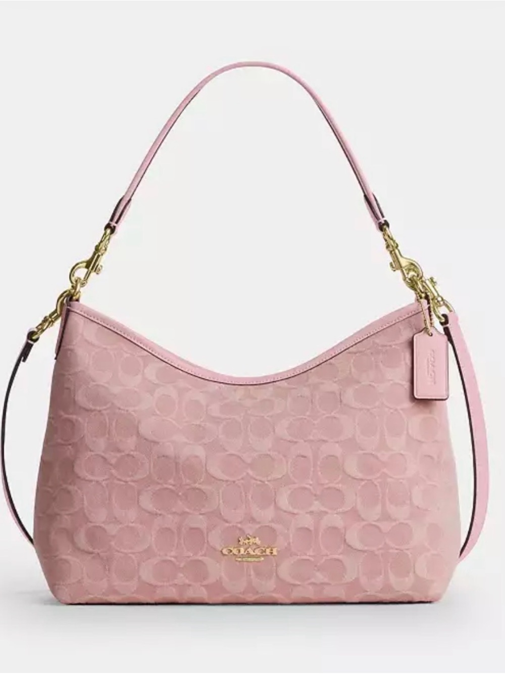 Coach Pink Denim Laurel Bag NWT!